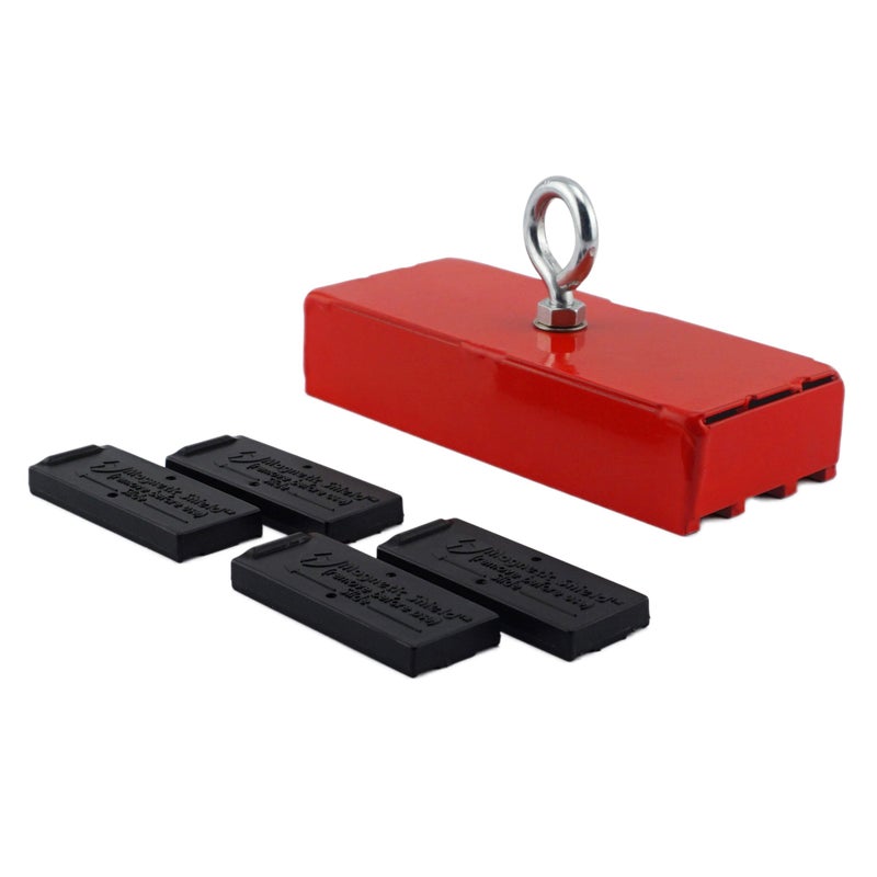 Master Magnetics ماجنتيك ماستر مغناطيس قوي للاسترجاع والتثبيت، مغناطيس صيد مع حلقة، صمولة ودرع مغناطيسي، 07542 - Image 2